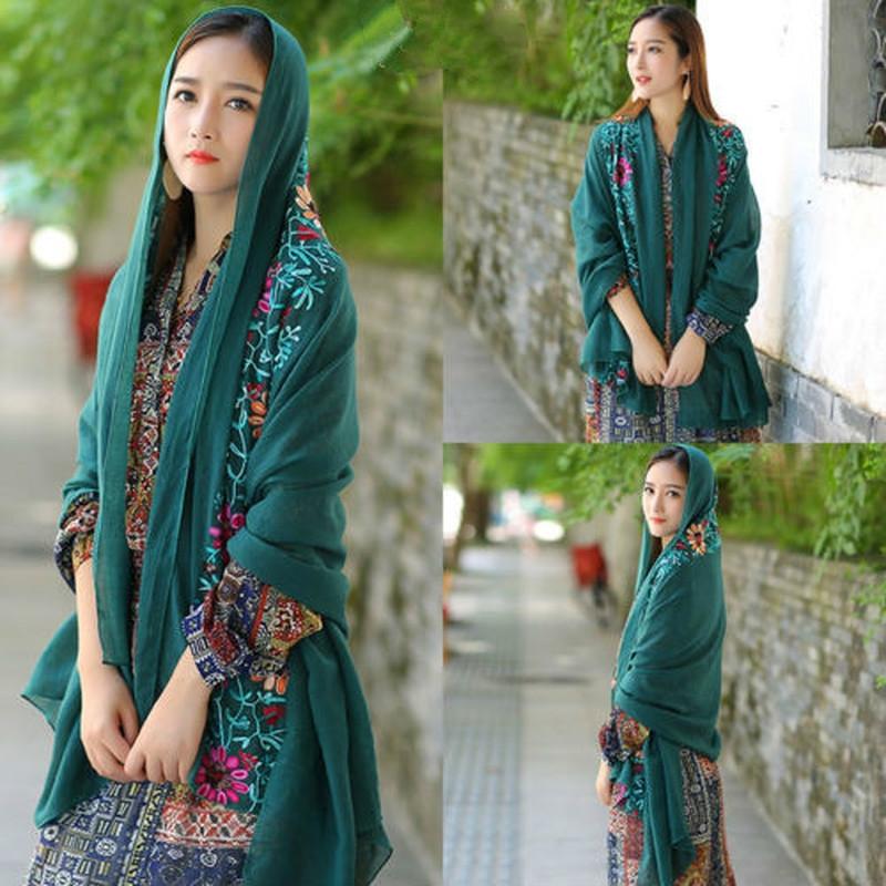 180*90cm New Cotton Embroidered Shawls Women Scarves Beautiful Fashion Gift Shawl