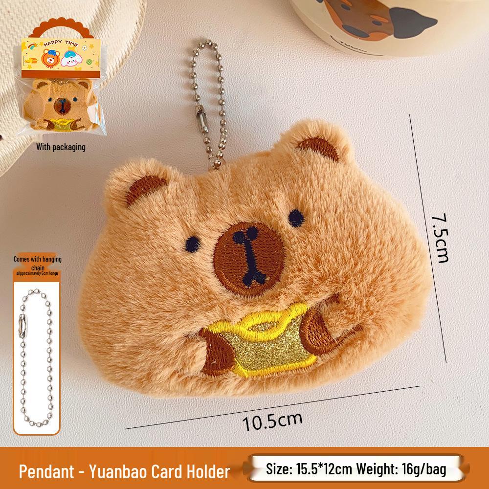 Plush Capybara Keychain: Small Bag Charm, Souvenir, or Gift Toy Pendant