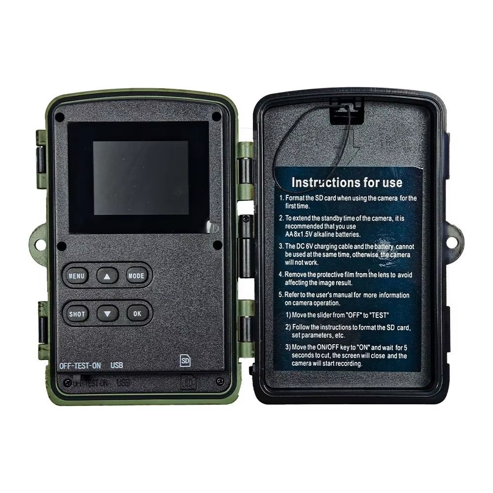 120° Wide-Angle Outdoor Infrared Trail Camera 60MP Wildlife Tracker Camera  Game Monitoring