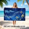 Space Cosmic Theme Soft Beach Towel Personalized Custom Name Text Towel Portable for Beach Pool Travel
