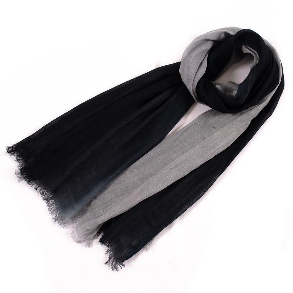 Color Matching Thin Fabric Cotton Scarf Simple Soft Texture Two-Color Scarf Lightweight Versatile Hijab Scarf Casual Wear