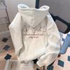 Cute Cartoon Dog Hoodie Men Women Loose Fit Winter Warm Couple Sweatshirt