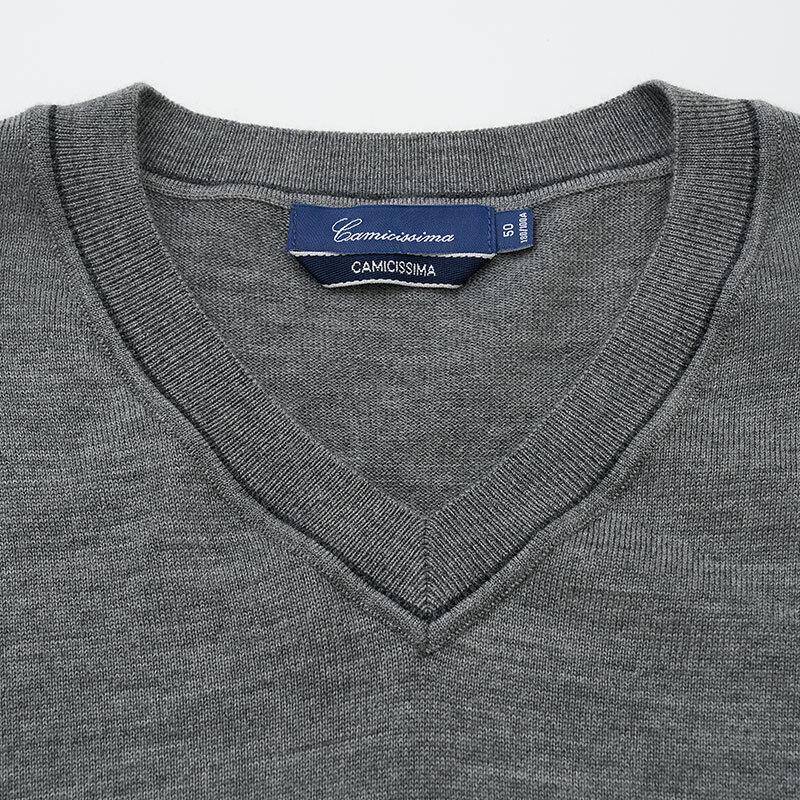 

CAMICISSIMA Мужской пуловер из смесовой шерсти с круглым вырезом 46