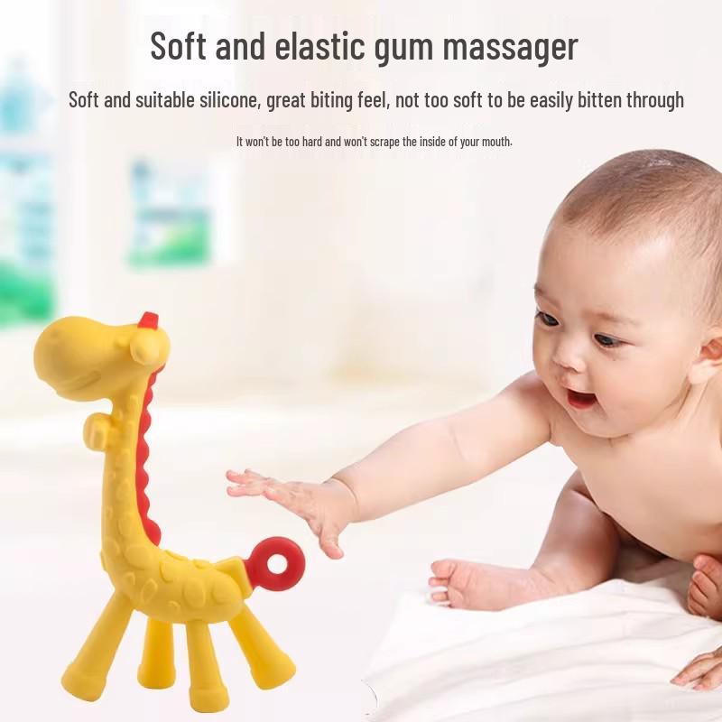 Giraffe & Deer Food-Grade Silicone Baby Teether Toy