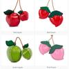Hanger Leather Keychain Pear Bag Pendant Trendy Fruit Pendant  Car Accessory