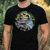 T-Shirt Herren Frosch Zauberer Motiv Baumwolle Größe XS bis 5XL