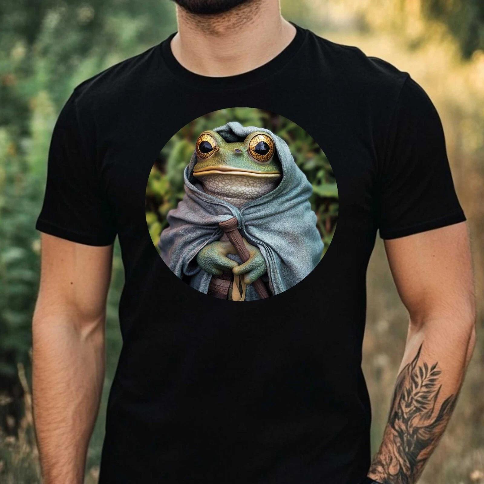 T-Shirt Herren Frosch Zauberer Motiv Baumwolle Größe XS bis 5XL XXXXL