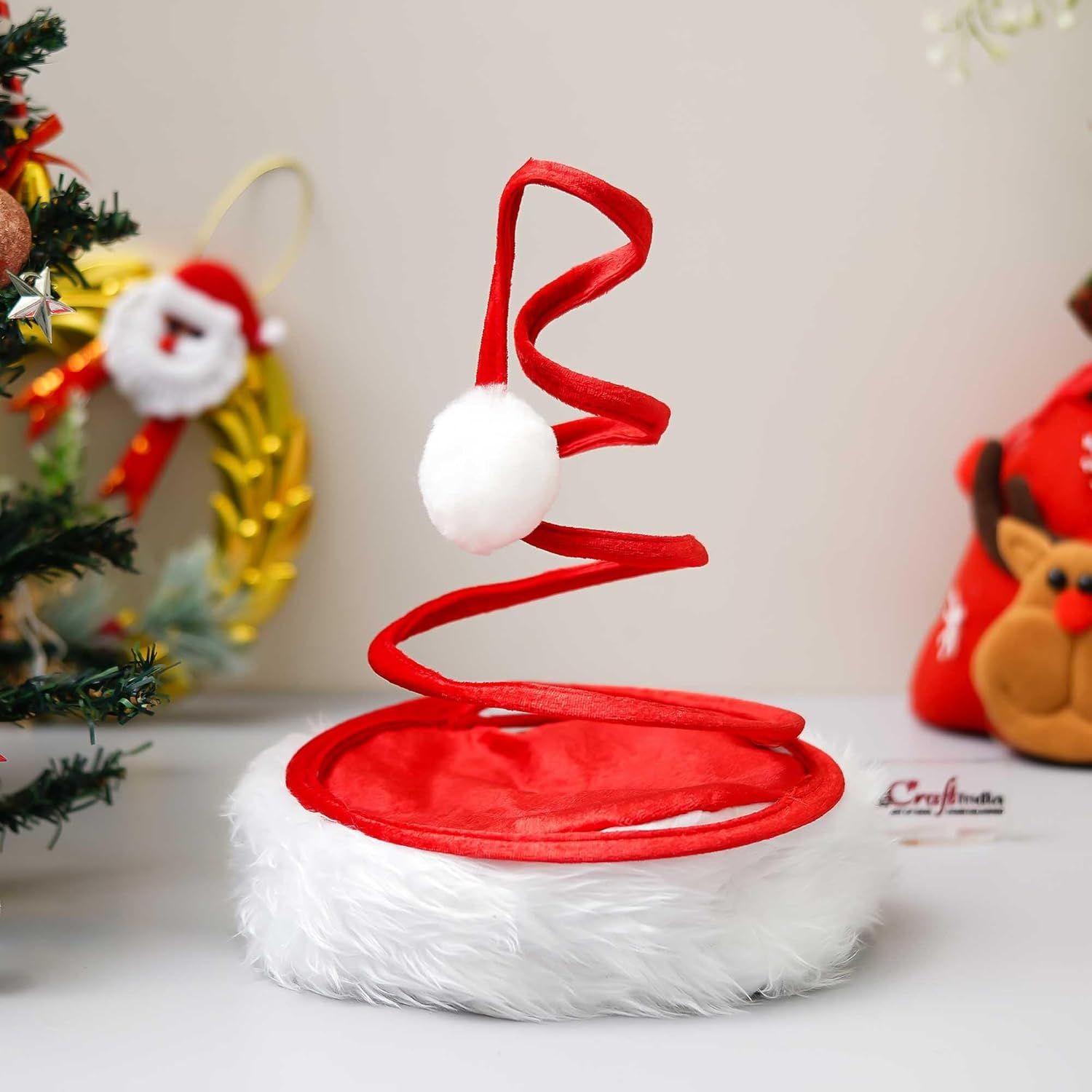 

Red White Velvet Classic Fur Merry Christmas Caps Santa Claus Xmas Hats for Kids Babies Adults