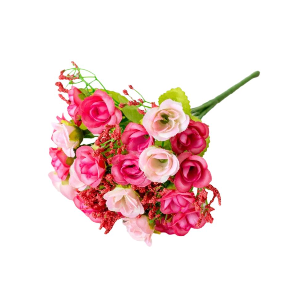 Silk Flower Fake Flower 21 Heads Bouquet Without Vase Rose Artificial Flower  Decorations