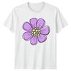 Purple Flower Doodle Floral Nature Mens T-Shirt Womens Tee Graphic Unisex Top