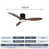 Bedroom Variable Frequency Ceiling Fan Lamp Retro Simple Suspended Lighting Fan Household Silent Ceiling Fan Light