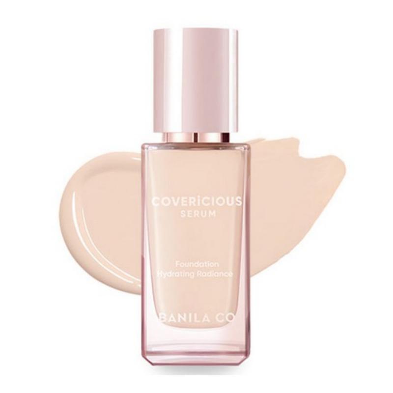 BANILA CO Covericious Serum Foundation 30mL – Lightweight Glow Finish Liquid Foundation, 5 Shades