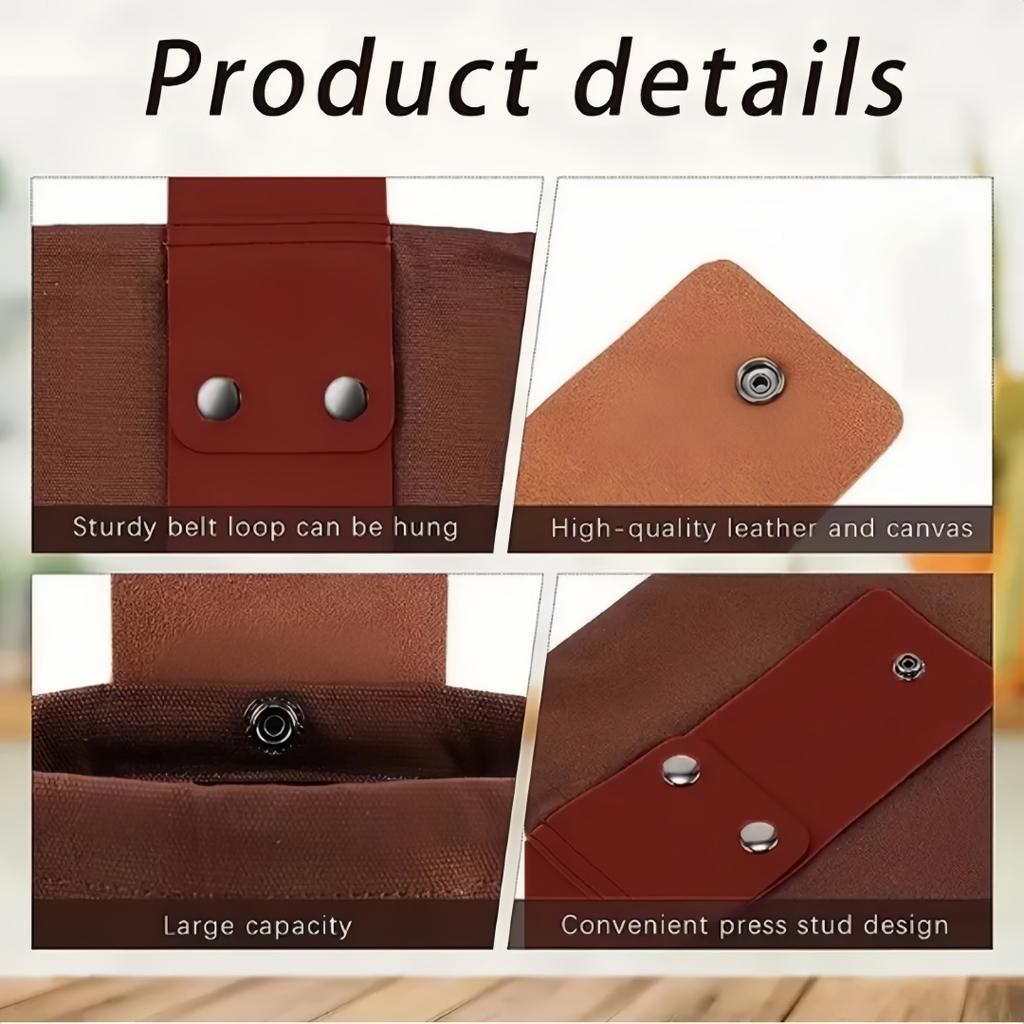 1pc Outdoor Foraging Bag Fruit Picking Bag Waist Hanging Tool Waist Bag Bundle Bag Folding Canvas Tool Storage Bag
