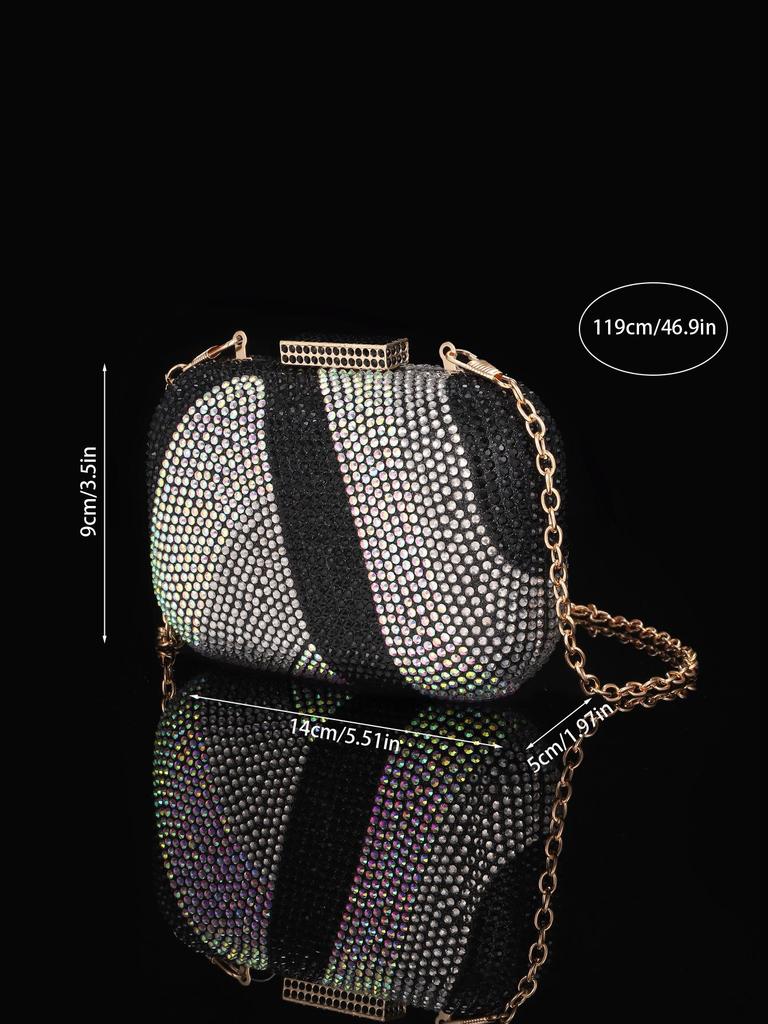Europeisk och Amerikansk Kvällsväska för Damer med Diamanter och Kristaller för Fest och Bröllop