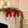 Winter-Heimdekoration 2 Stück Samt-Weihnachtsschleifen, Feiertags-Wanddekoration zum Aufhängen für den Baum, Wiederverwendbare Schleifen-Topper, Hochzeits-Hintergrund, Brautparty, Geburtstag