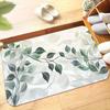 1Pcs Green Leaf  Floor Mat Modern Kitchen Polyester Rug Non-Slip Colorful Indoor Carpet, For Home Bathroom Bedroom Living Room Decor