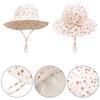 Musselin Baby Sonnenhut Verstellbar Sommer Kinder Panama Hut 100% Baumwolle Kleinkind Fischerhut für Mädchen Junge Outdoor Strand Säuglingskappe 1-3J