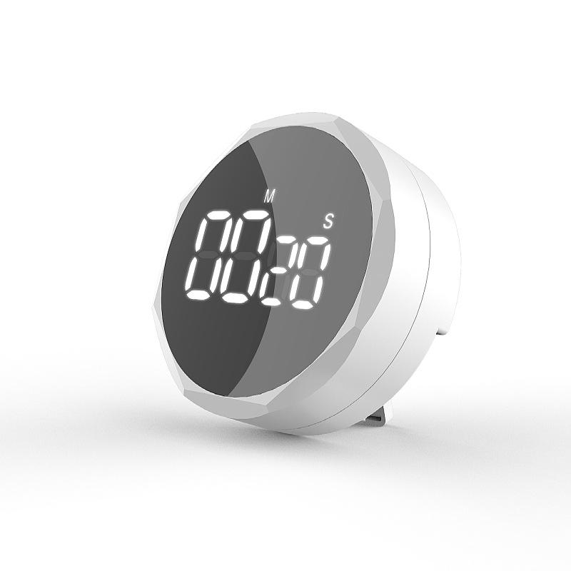 Rotating 05-Tile Timer: Student Study & Cooking Alarm Clock with Rechargeable Feature.