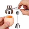 Boiled Raw Egg Opener Stainless Steel Egg Scissors Topper Eggshell Cutter Measuring Ball Egg Shell Opener Creative Kitchen Tool