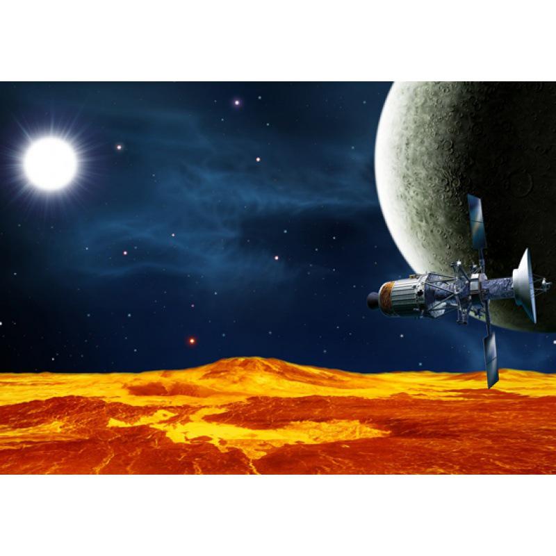 Aerospace Art Poster: Decorative Kraft Paper, Framed Wall Mural