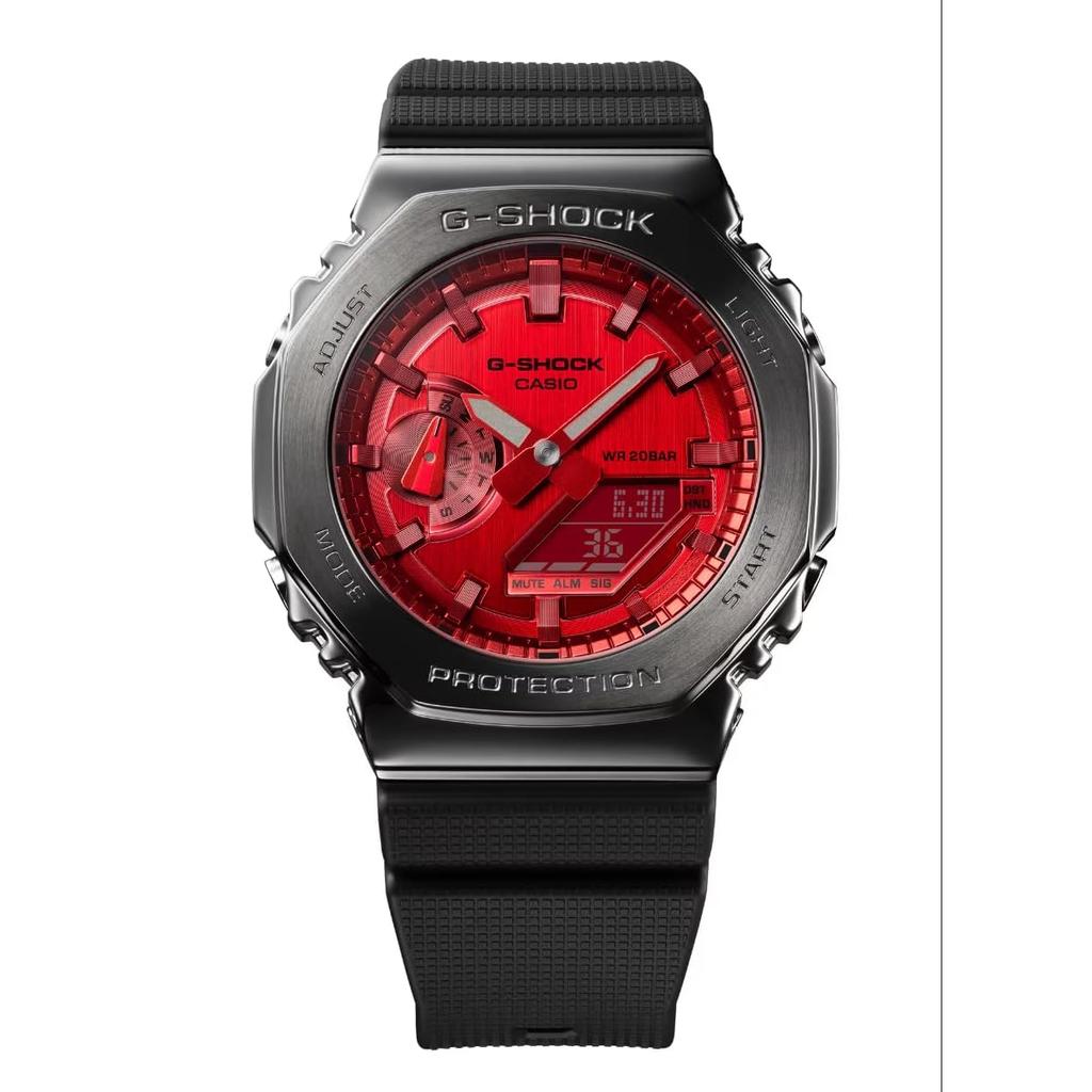 [CASIO] G-SHOCK GM-2100B-4AJF Men's Ana-Digi Watch, Octagonal Metal Covered, 20 ATM, World Time, Red