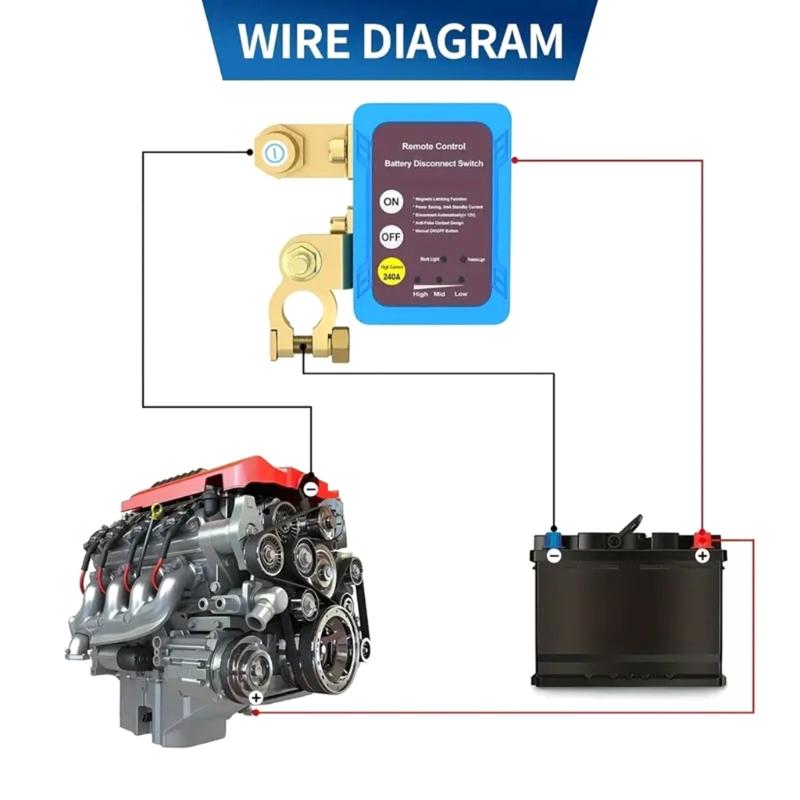 Automatic Power Shut Switch Remote Battery Disconnect Switch Battery Switch Battery Switch Cut Isolator