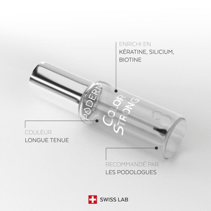Vernis à Ongles - PODERM - N°001 - Durcisseur - Enrichi en Biotine - Silicium et Kératine