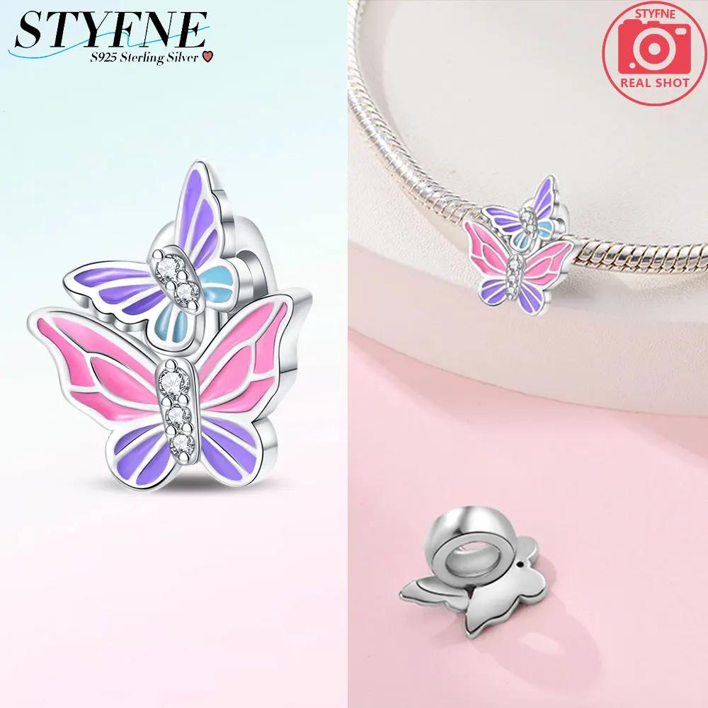 Earrings Woman Original Butterfly Cat Paw Star Moon Glowing Color Spacer Copper Beads Fit Bracelets Diy Fine Jewelry Gifts