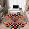 1pc Vortex Tunnel Office Round Area Rug,  Mat Suitable ForOffice, Under Office Chairs Bedroom Living Room Home Decor, Room Deco