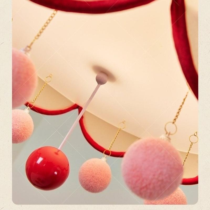 Orginalny wzór: Retro Lampa Wisząca Cyrkowa, Tkaninowa Lampa do Sypialni, Marzycielska Lampa do Pokoju Dziecięcego