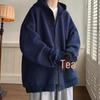 Men's Japanese-Style Waffle Knit Hooded Cardigan 