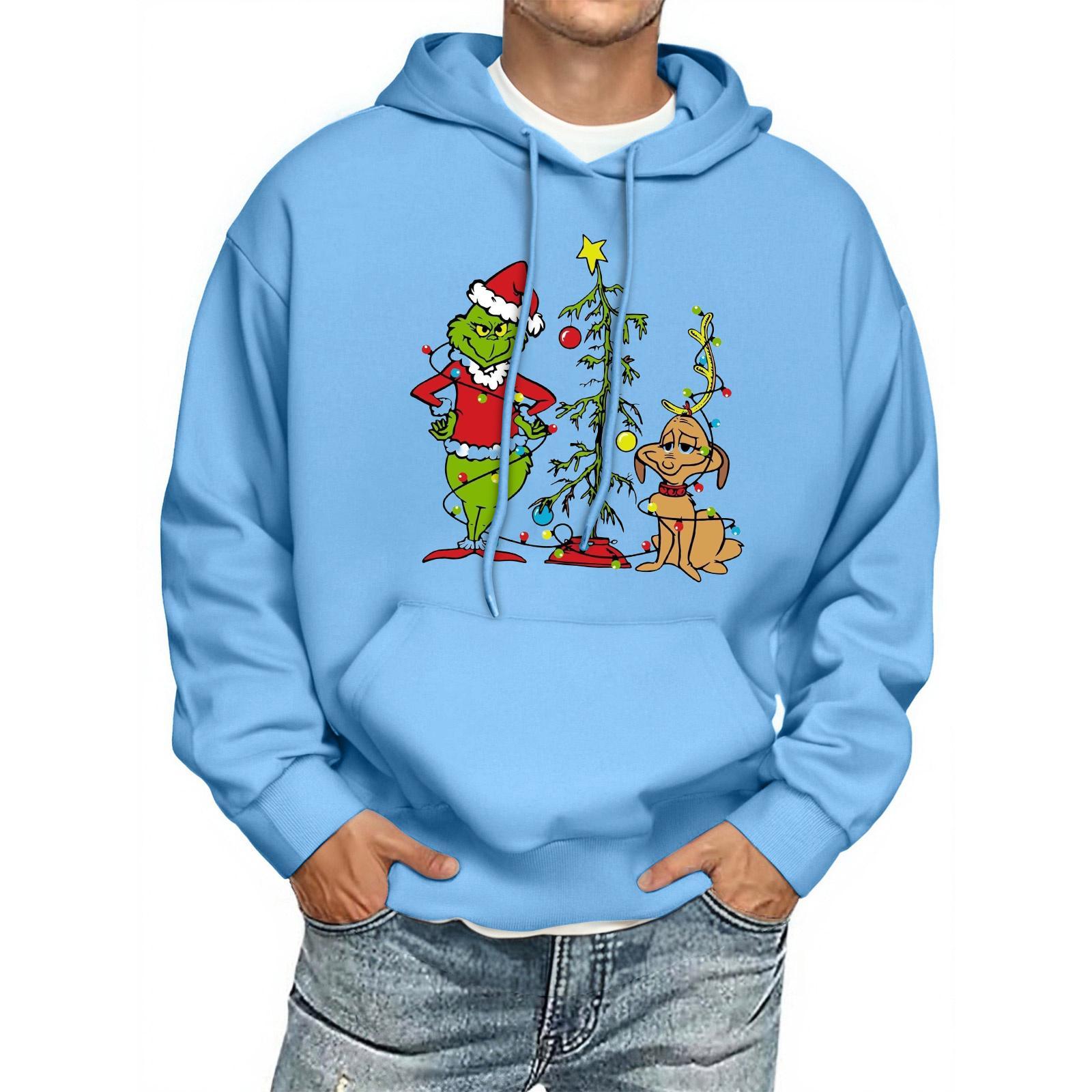 

Мужская толстовка с капюшоном с принтом, с длинным рукавом, повседневный пуловер, худи, толстовка с капюшоном S