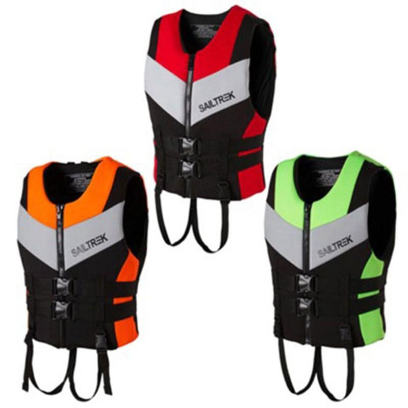 Adult Kids Thickened Neoprene Life Vest Buoyancy Swim Swimming Rafting Diving Fishing Outdoor Adventure