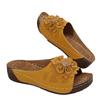 Women's Floral Cut-Out Platform Sandals, Open Toe Wedge Beach Slides, Plus Size Summer Casual Shoes