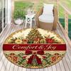 Cute Christmas Day Gift Bell Santa Claus Snowman Christmas Tree round rug Home Soft Decorative Anti slip Chair Mat Carpet Outdoor Floor Mat Carpet 6
