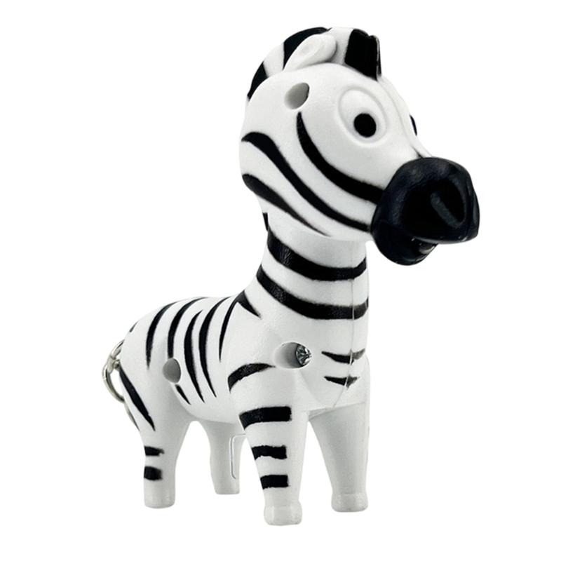 ABS Animal Shaped Flashlight Keychain Builts In Light for Dark Conditions Cartoon Animal Portable Accessory