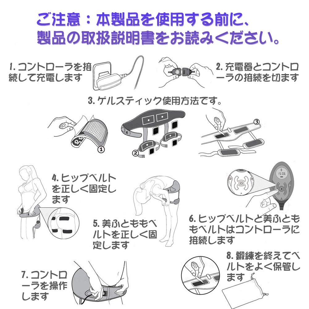 RanBow Beautiful Buttocks and Thighs Bottom EMS Small Beautiful Slim Buttocks Hips Beautiful For Office 6 Types of 120 Levels of Trainer Black Belt,