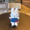 Plush Cute Rabbit Doll Cute Plush Backpack Pendant Rabbit Doll Keychain Bunny Keyring Backpack Hanging Decoratiion Birthday Gift