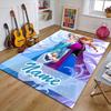 Custom Frozen Mat Personalized Name, Polyester Washable Indoor Entryway Rug, Gift for Christmas, Easter, Thanksgiving Day