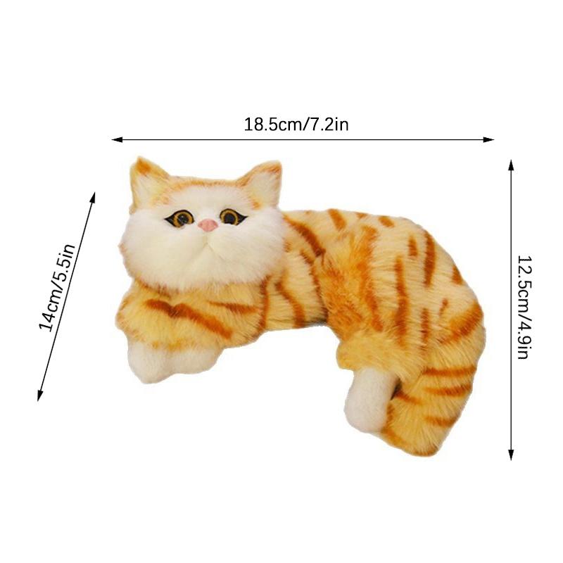 Cute Simulation Cat Plush Dolls Ornaments Figurine Home Desk Hanging Toy Decor Car Decoration Stuffed Animals Sculptures