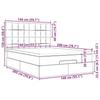 VidaXL Cadre de lit ottoman avec matelas rose 140x200 cm velours, cadre de lit, cadre de lit rembourré, cadre de lit ottoman 3313480