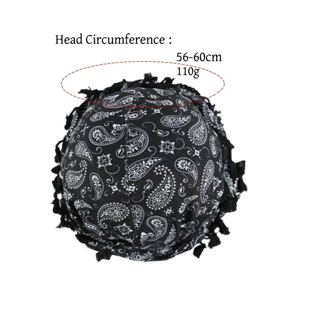Tassel Twist Head Wraps Cashew Print Durag For Men Unisex Hair Wrap Scarf  Fashion Accessory