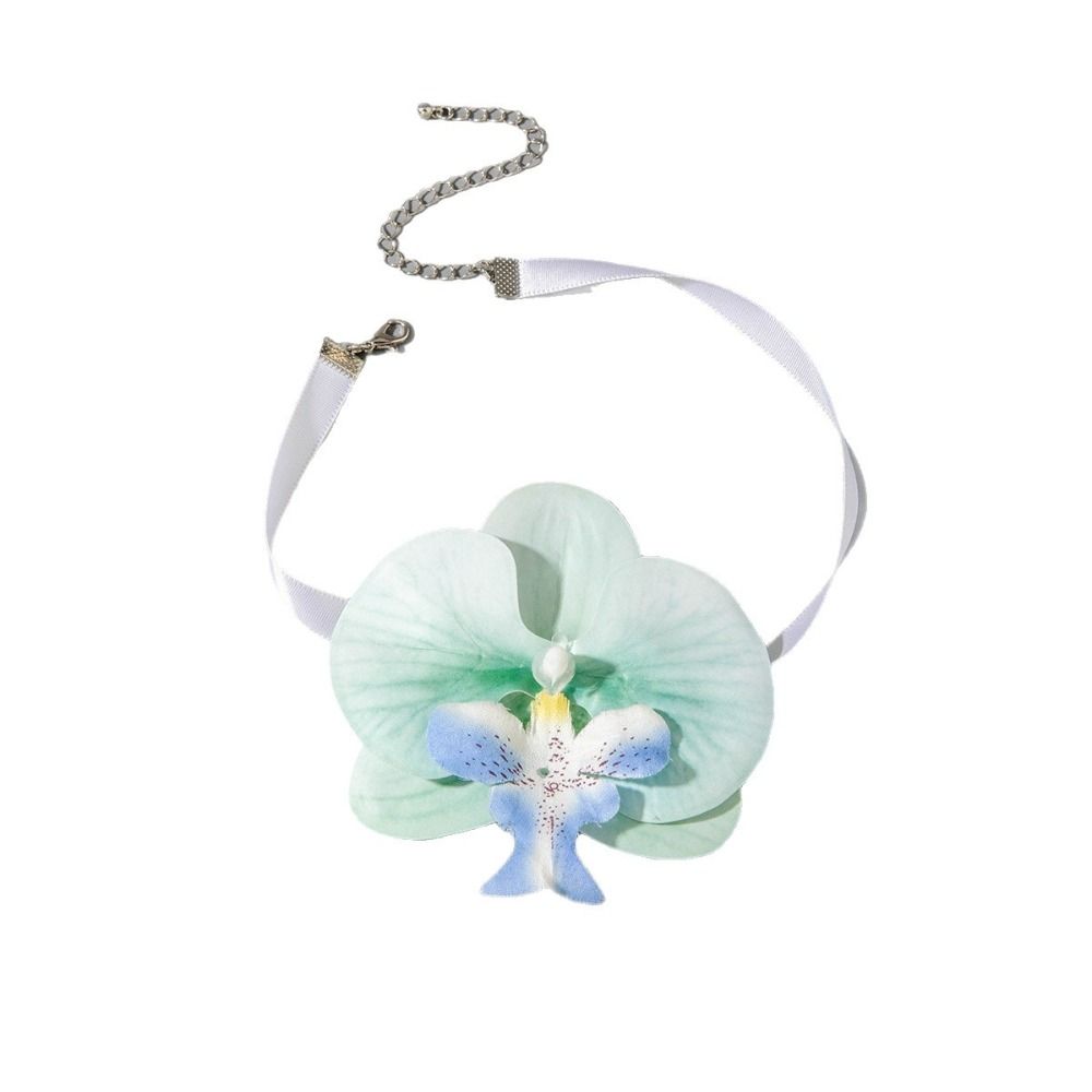 Charm Phalaenopsis Collarbone Chain High-end Flower Choker Exquisite Flower Necklace for Gifts