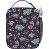 Dacawin Colorful Rainbow Dinosaur Lunch Bag Insulated Reusable Cooler Lunch Box Thermal Tote Handbag for Kids Boys Work Picnic