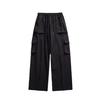 Men's Versatile Black Wide-Leg Sports Pants for Spring and Autumn 2023