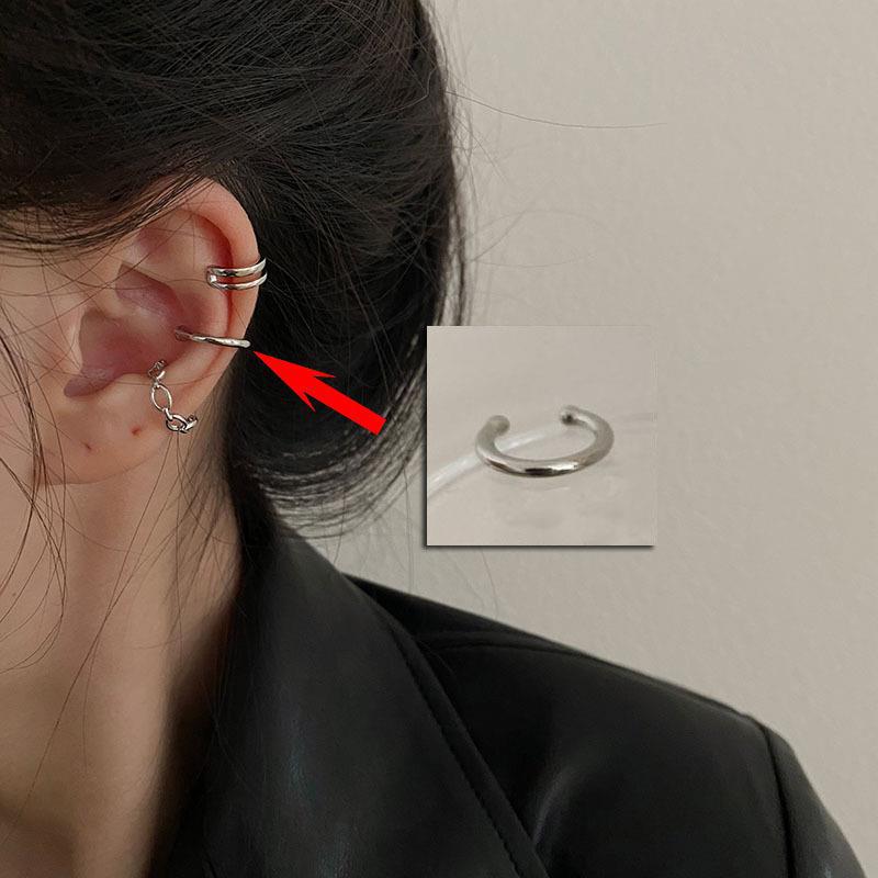 Boucles d'oreilles manchettes d'oreille empilables pour enfants sans piercing pour performance de danse de rue - Bijoux de style hip-hop pour garçons et filles