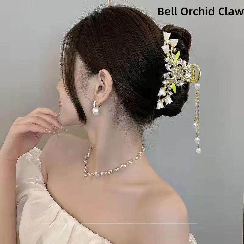 

Колокольчик Орхидея Цветок Коготь Зажим Женская Шпилька Назад Мозг Ложка Акула Зажим Головной Убор