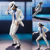 Michael Jackson Smooth Criminal Figurină de Acțiune Model, Costum Alb Poziție de Dans Moonwalk Figurină Colecționabilă Icon Muzical