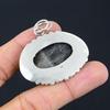 Oval Fume Agate Stone 925 Silver Mother Artisan Anniversary New Pendant Jewelry
