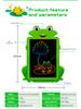 8.5 Inch Frog Cartoon LCD Writing Tablet for Kids - Electronic Drawing and Handwriting Board